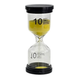 Часы песочные 10 мин желтый песок (10,5х4,5х4,5 см)