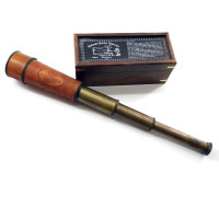 Підзорна труба в дерев'яному футлярі (труба 42 см футляр 19х7, 5х7, 5 см)