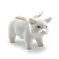Porcelain angel pig (9x6x6 cm)