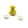 Ceramic aroma pump, yellow gift set (12.5x8x7.5 cm)