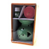 Аромалампи керамічна, подарунковий набір зелена (12,5х8х7,5 см)