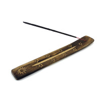 Подставка под благовония" Подсолнух" из мангового дерева  ( 26х4х0.5)