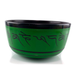 Чаша поющая темно зеленая  ( d-16,5 см h-9.1 см)