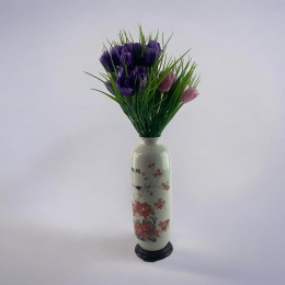 Vase "Birds on a branch" porcelain on a stand (26x9x9) DISCOUNT: