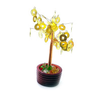 Money tree in a pot (15.5x9.5x9 cm)