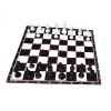 Travel chess in a blister with a soft polymer board (h figures 4.5-9.5 cm, d-3.5 cm)