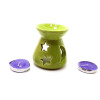 Ceramic aroma lamp, green gift set (12.5x8x7cm)