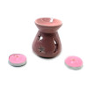 Аромалампа керамічна, подарунковий набір фіолетовий (12,5х8х7см)