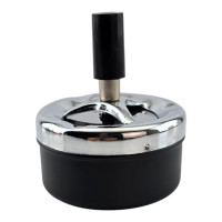 Ashtray with lid "Yula" black (d-8 cm h-9 cm)