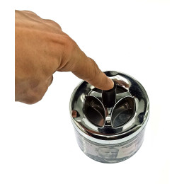 Попільничка з кришкою металева "50$" (d-9.5 см h-11,5 см) см)