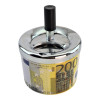 Metal ashtray with lid "200 Euro" (D-9.5 cm H-12 cm)
