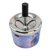 Metal ashtray with lid "20 Euro" (D-9.5 cm H-12 cm)