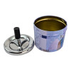 Metal ashtray with lid "20 Euro" (D-9.5 cm H-12 cm)