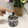 Ashtray with lid metal "$100" (d-9.5 cm h-11.5 cm) cm)