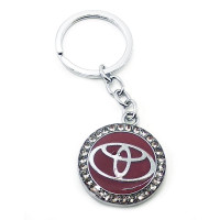 Брелок автомобильный (U)"Toyota" бордовый