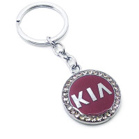 Брелок автомобильный (U)"Kia" бордовый