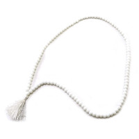 White glass rosary (Ø=0,7 cm 33 cm)(108 beads)