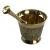 MARKDOWN. Bronze mortar and pestle (7.5 cm x 7.5 cm)