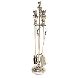 Fireplace set bronze chrome (76x18x18 cm)