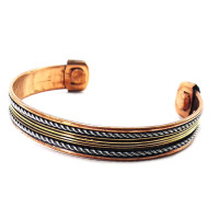 Copper bracelet with magnets 