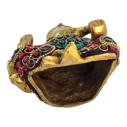 Ганеша бронзовий бірюза, каміння (13х12х7, 5 см) (1170 г) B