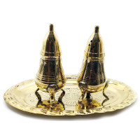 Солонка ,перечница  бронза (н-р 2 шт)(h-9.5 см)