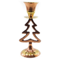 Copper-plated bronze candlestick 