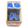 Ceramic aroma lamp, black-blue gift set (12.5x8x7cm)