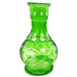 Колба для кальяну зелена (19х10х10 см внутрішній d-3,5 см)