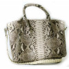 Handbag made of python skin natural color (30x21x18 cm)