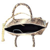 Handbag made of python skin natural color (30x21x18 cm)