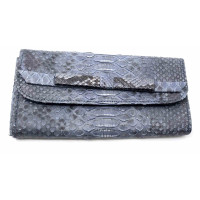 Python skin wallet (20x10x2 cm) blue-gray