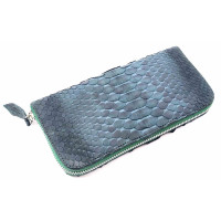 Green python skin wallet (20x10x3 cm)