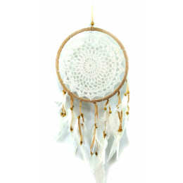 Ловец снів мереживний (d-21см h-55 см) бежевий