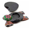Wooden painted turtle ashtray (15x9x4 cm)