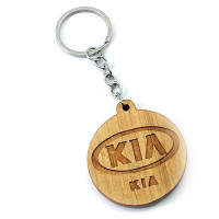 Экобрелок "KIA" ольха покрыт маслом и пчелинным воском