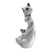 УЦЕНКА Статуэтка Кошки влюбленные фарфоровые (18х9х5,5 см)
