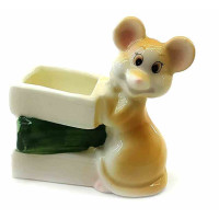Mouse stand for toothpicks porcelain (6x6x3 cm)