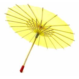 Зонт бамбук с бумагой желтый  (d-30 см h-23 см)