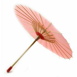 Зонт бамбук с бумагой красный  (d-30 см h-23 см)