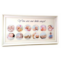 Photo frame for newborns (39x20x2 cm) white