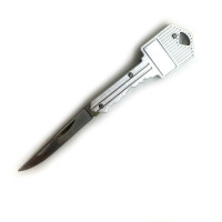 Нож скаладной "Ключ" брелок хром