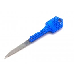 Нож скаладной "Ключ" брелок синий