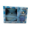 Ceramic aroma lamp blue gift set (15x11x6 cm)