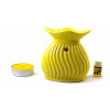 Aroma lamp ceramic yellow gift set (15x11x6 cm)