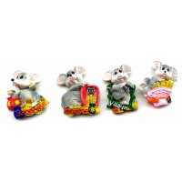 Fridge magnet Mouse with money (7x4x1 cm)(24 pcs/pack)