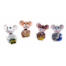 Мишка голова на пружині (7х4х4 см) (8 шт/уп)