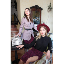 Сумочка зі шкіри пітона із замочком (25х27х11 см) натуральний колір