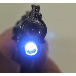 Lighter gas turbo with a flashlight 