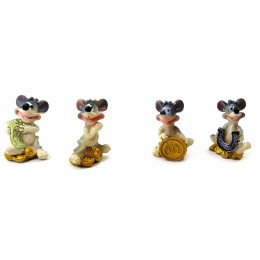 Мишка з монетою полімер (4х3х2 см) (48 шт/уп)